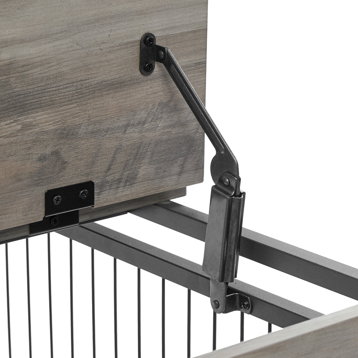 Furniture Dog Cage Crate with Double Doors on Casters. Grey, 31.50'' W x 22.05'' D x 24.8'' H. - V.I.P Digital Presence