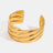 18K Gold-Plated Stainless Steel Open Ring - V.I.P Digital Presence