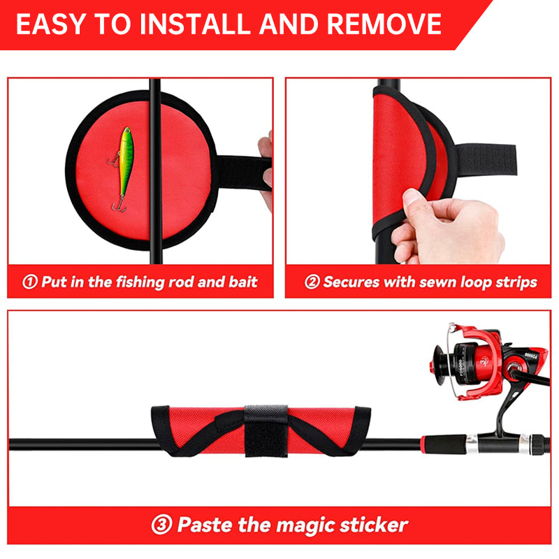 6 - piece set of 5.9 - inch lure wraps. Doubles as covers, gloves, hook protectors. Keeps anglers safe while fishing. - V.I.P Digital Presence