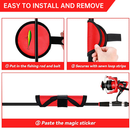 6 - piece set of 5.9 - inch lure wraps. Doubles as covers, gloves, hook protectors. Keeps anglers safe while fishing. - V.I.P Digital Presence