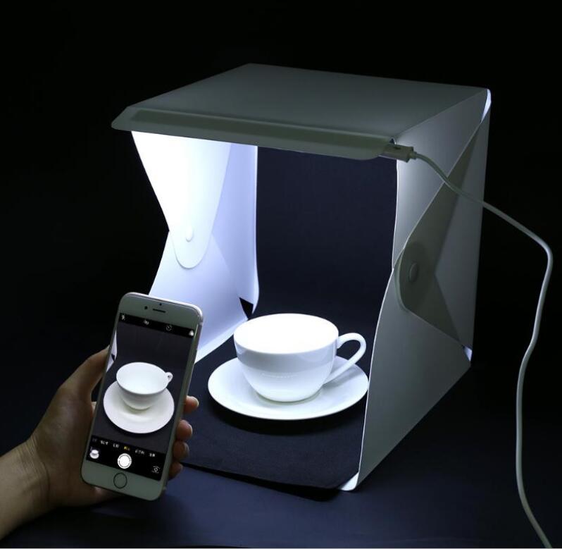 Mini caja de luz fotográfica portátil y plegable 