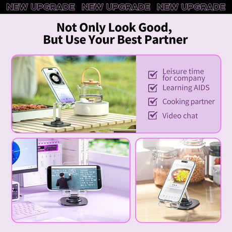 3D Support ModeDual-Arm Triaxial ACRYLIC Phone Holder - V.I.P Digital Presence