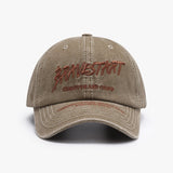 Gorra de béisbol sencilla y moderna para exteriores, versátil, con ala curva y bordado de letras para hombre y mujer, con lengüeta plana y cara lavada.