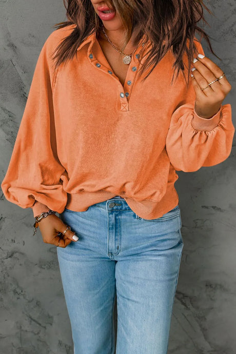 Half Snap Long Sleeve Sweatshirt - V.I.P Digital Presence