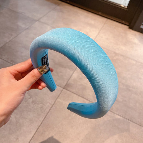Candy colored thick sponge hair hoop for women's solid color wide edged and minimalist headband - V.I.P Digital Presence