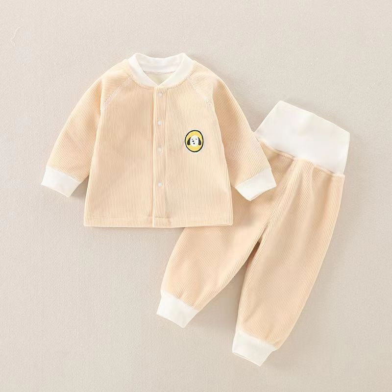 Children's Autumn And Winter Warm Suit Baby Spring And Autumn Plus Fleece Outer Wear Tops Pants Men And Women Baby Two Sets - V.I.P Digital Presence