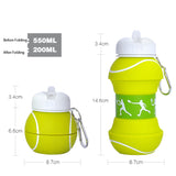 Botella de agua para deportes al aire libre, plegable de silicona para el hogar, creativa, para estudiantes, portátil, a prueba de caídas y fugas, para niños. 