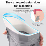 4 bolsas de orina de emergencia para exteriores, 700 ml, fáciles de transportar, mini inodoros móviles de viaje para bebés, mujeres y hombres. 