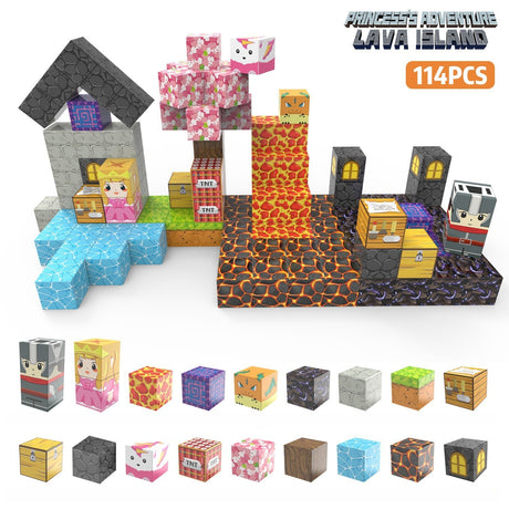 My Building World Magnetic Cube DIY Cherry Blossom Mountain Children's Educational Puzzle Assembly Toy Gift - V.I.P Digital Presence