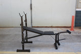 Olympic Weight Bench Bench Press Set with Squat Rack and Bench for Home Gym Full-Body Workout