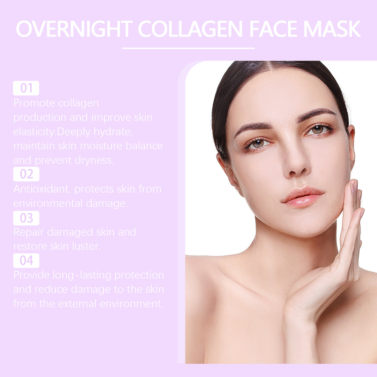 Collagen Tear Mask Moisturizes And Moisturizes Skin Daily Facial Care For Delicate Skin
