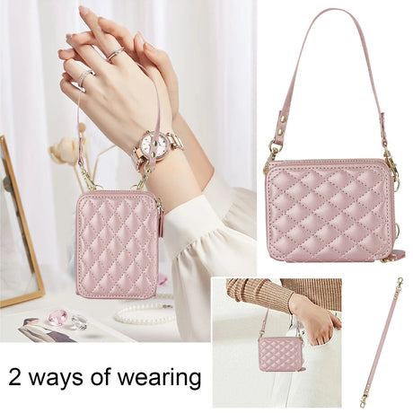 Suitable for Flip5 4 folding phone case fashion card insertion Samsung ZFlip6 crossbody small fragrant style phone leather cover - V.I.P Digital Presence