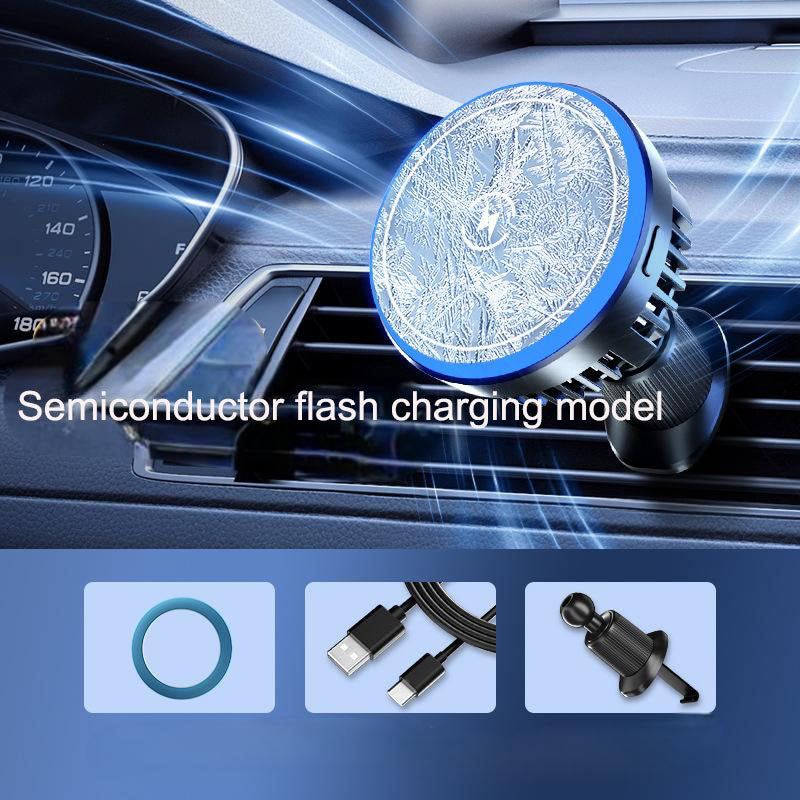 Car mounted wireless charging bracket, dual-purpose vacuum adsorption super stable suction cup, car mounted mobile phone holder - V.I.P Digital Presence