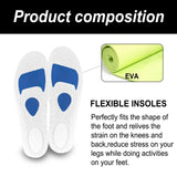 HOUKEA Ultra Performance Boost Insoles, Soft And Comfortable Elastic Insoles For Outdoor Sports Running Wear Resistant Non-Slip Care Insoles