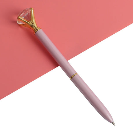 21Color Kawaii Ballpoint Pen Big Gem Metal Ball Pen With Large Diamond Blue And Black Magical Pen Fashion School Office Supplies - V.I.P Digital Presence