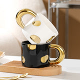 Creative Electroplated Ceramic Mug Office Large Handle Coffee Mug Home Breakfast Cup Juice Cup Milk Cups Couple Water Cup - V.I.P Digital Presence