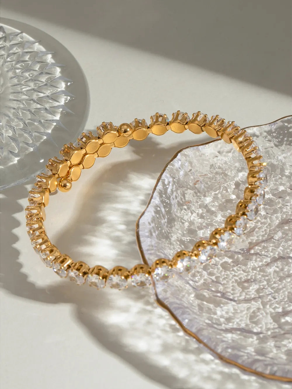 Stainless Steel Inlaid Zircon Bracelet - V.I.P Digital Presence