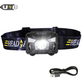 CREE 5W LED Body Motion Sensor Headlamp Mini Headlight Rechargeable Outdoor Camping Flashlight Head Torch Lamp With USB Charging - V.I.P Digital Presence