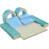 Soft Climb and Crawl Foam Playset 10 in 1 Safe Soft Foam Nugget Block for Infants Preschools