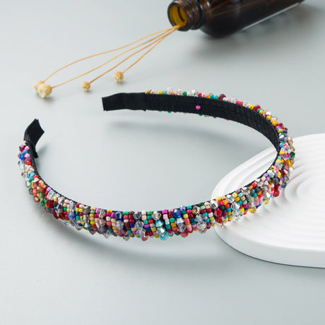 Hair Hoop Hand-woven Beaded Headband Female Baroque Sponge Hair Bundle Korean Face Wash Hair Accessories - V.I.P Digital Presence