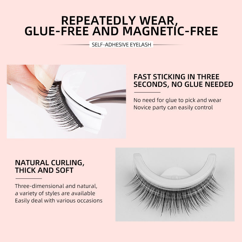 False Eyelashes Warm Gel Free Self-Adhesive Three Pair Suit Pure Manual Natural Exquisite Boxed Japanese False Eyelashes - V.I.P Digital Presence