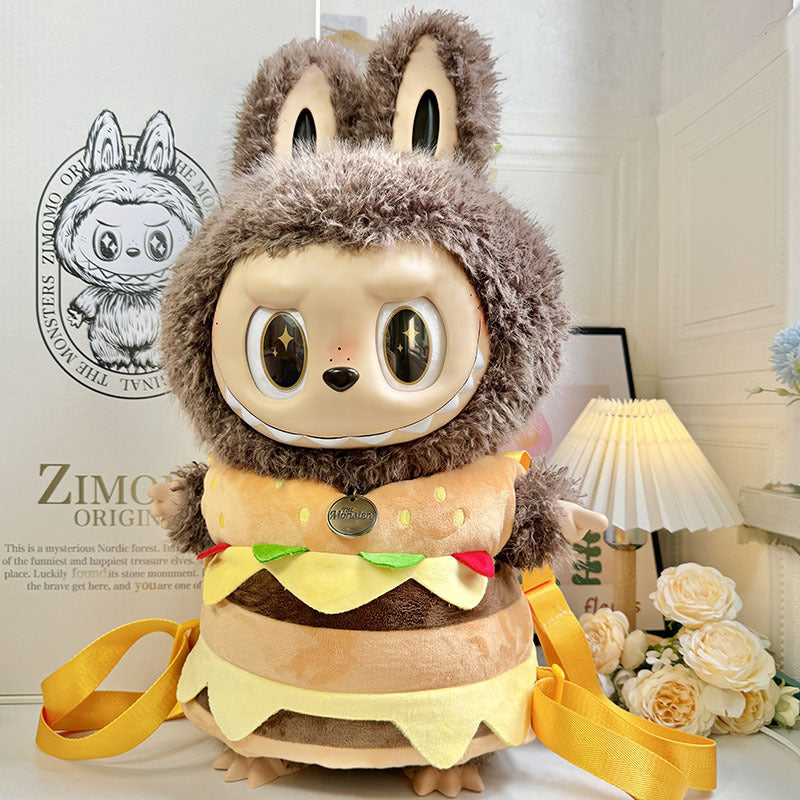 Ropa con diseño LABUBU de 58 cm, ropa de muñeca ZIMOMO, juguete de peluche LABUBU de goma, ropa linda