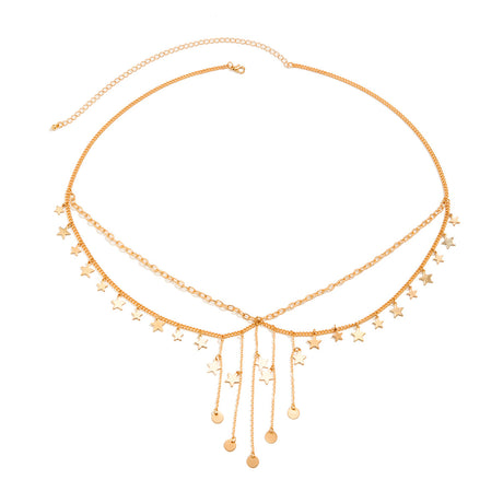 Metal Star Butterfly Waist Chain Beach Wind Pearl Tassel Body Chain - V.I.P Digital Presence