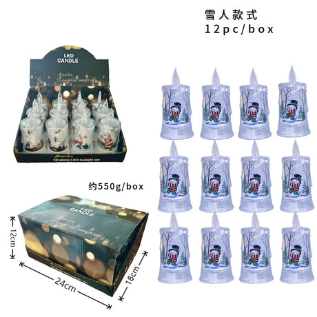 Christmas led electronic candle light Christmas snowman elk decoration luminous night light atmosphere light ornaments - V.I.P Digital Presence