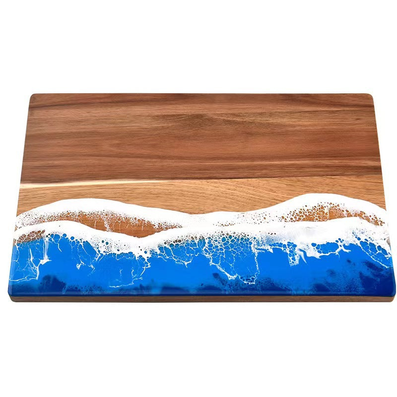 Wood and Resin Cutting Board Ocean Epoxy Resin Serving Cheese Board - V.I.P Digital Presence