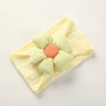 Diadema infantil de nailon jacquard con flores para bebé, suave, antiarañazos, de ala ancha