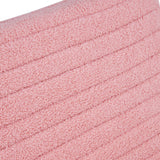 Modern minimalist pink plush fabric single person sofa chair with golden metal legs