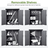 Outdoor 5.3ft Hx4.6ft L Wood Storage Shed Tool Organizer,Garden Shed, Storage Cabinet with Waterproof Asphalt Roof Gray - V.I.P Digital Presence