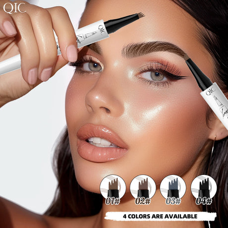 QIC ceramic white liquid four-claw eyebrow pencil wild eyebrow waterproof non-smudge four-head forked eyebrow pencil - V.I.P Digital Presence