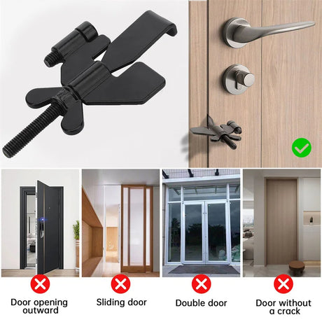 Portable Door Lock Privacy Extra Security Lock Anti Theft Travel Inside Door Locker for Traveling Home Bedroom Apartmen - V.I.P Digital Presence