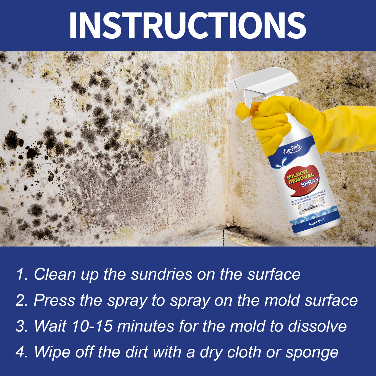 Mildew Remover, Wall Toilet Wash Basin Mildew Removal Spray - V.I.P Digital Presence
