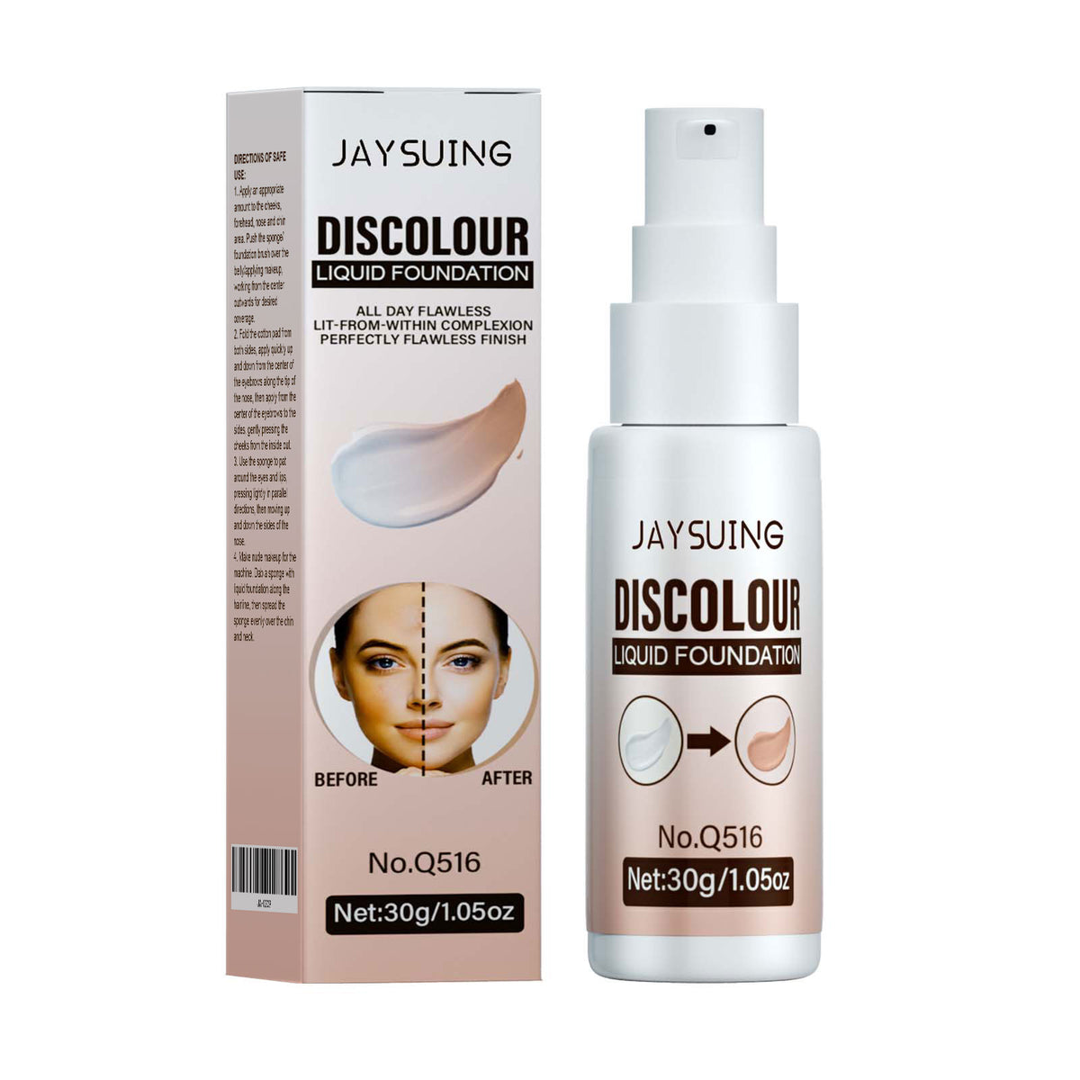 Warm Up Liquid Foundation, Skin Tone Liquid Foundation Brightening Portable Concealer Lasting And Not Easy to Fade - V.I.P Digital Presence
