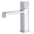 Black square single hole cold and hot countertop basin sink chrome faucet - V.I.P Digital Presence