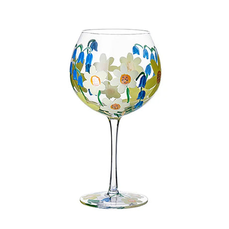 Nordic Colored Glass Wine Glasses Creative Hand-Painted Flowers Wine Glass Household Painted Goblet Crystal Champagne Drinkware - V.I.P Digital Presence