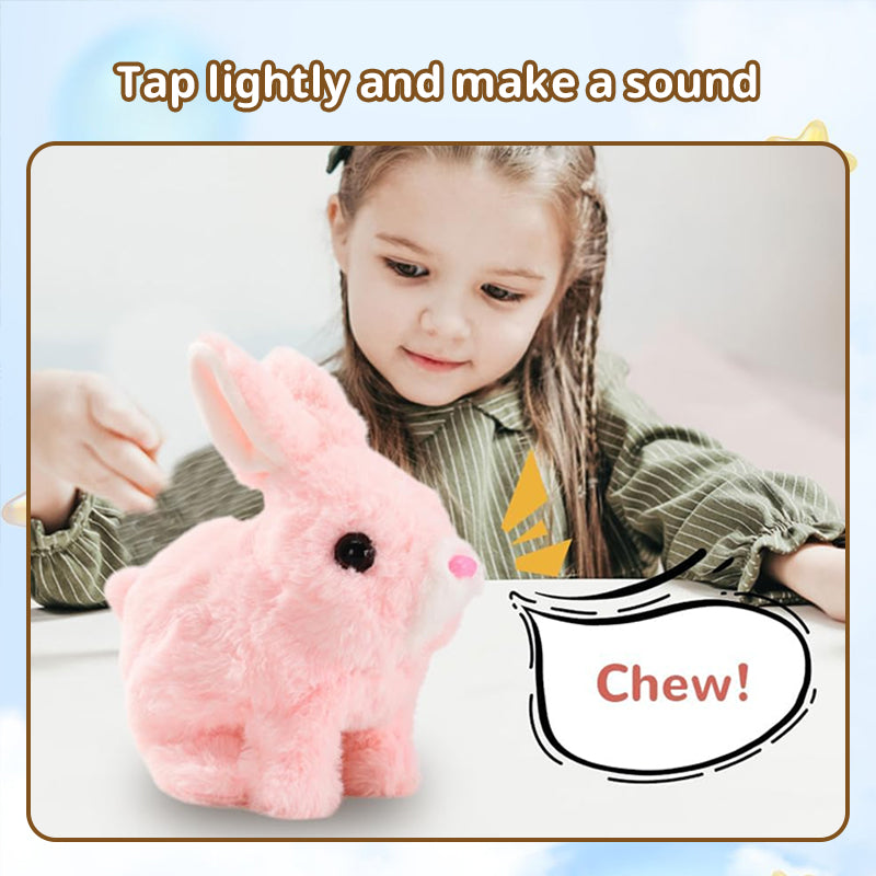 2025 Upgraded Interactive Bunny Toy. Hops, walks, talks, shakes ears. Plush Gift for Kids (Grey). - V.I.P Digital Presence