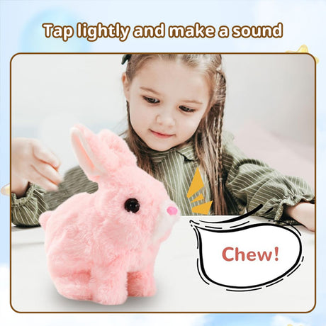 2025 Upgraded Interactive Bunny Toy. Hops, walks, talks, shakes ears. Plush Gift for Kids (Grey). - V.I.P Digital Presence