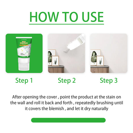Wall Repair Paint: White Wall Repair Roller Brush Moisture-Proof Peeling Cover Stains And Cracks Renovation Paint - V.I.P Digital Presence
