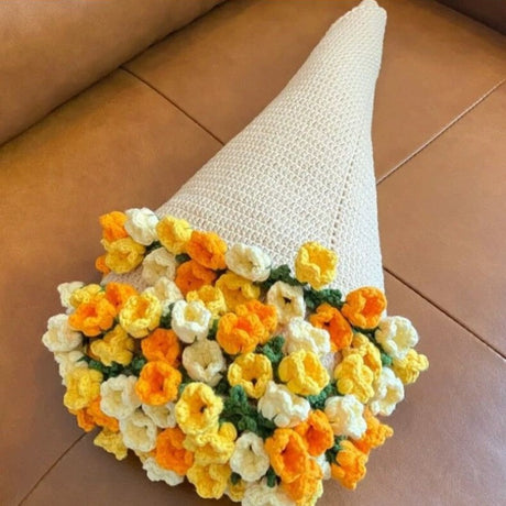 60cm New Creative Rose Bouquet Blanket (Finished), Crocheted Flower Bouquet Gift for Girlfriend - V.I.P Digital Presence
