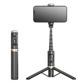 Mobile Phone Bluetooth Selfie Stick with Rotating Fill Light and Hidden Tripod Live Streaming Stand - V.I.P Digital Presence