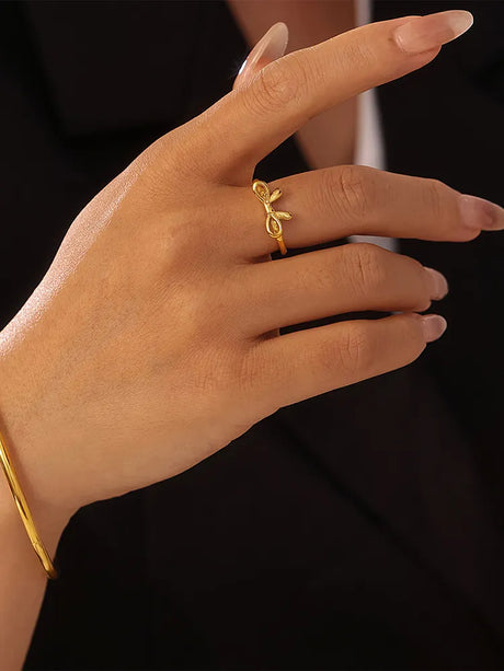 Bow ring stainless steel ins style jewelry - V.I.P Digital Presence