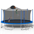 14FT Trampoline for Adults & Kids with Basketball Hoop, Outdoor Trampolines w/Ladder and Safety Enclosure Net for Kids and Adult - V.I.P Digital Presence