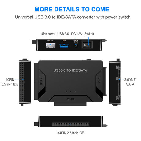 USB Easy Drive Cable SATA Easy Drive Cable USB 3.0 One to Three USB 3.0 to SATA/ide - V.I.P Digital Presence