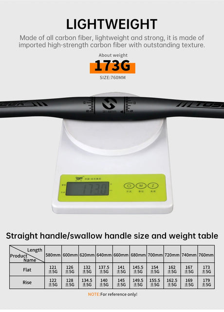 TOSEEK Carbon Fiber MTB Handlebar, 31.8mm, One-piece, Swallow-shaped - Ideal for Mountain Bikes - V.I.P Digital Presence