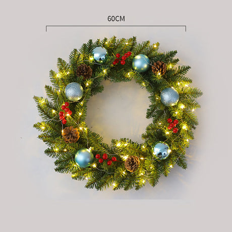 Christmas wreath rattan 30/40/50/60cm Christmas decoration wreath door hanging scene - V.I.P Digital Presence