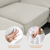 [VIDEO provided] [New] 108*85.5" Modern U Shape Sectional Sofa 7 Seat Fabric Sectional Sofa Set - V.I.P Digital Presence
