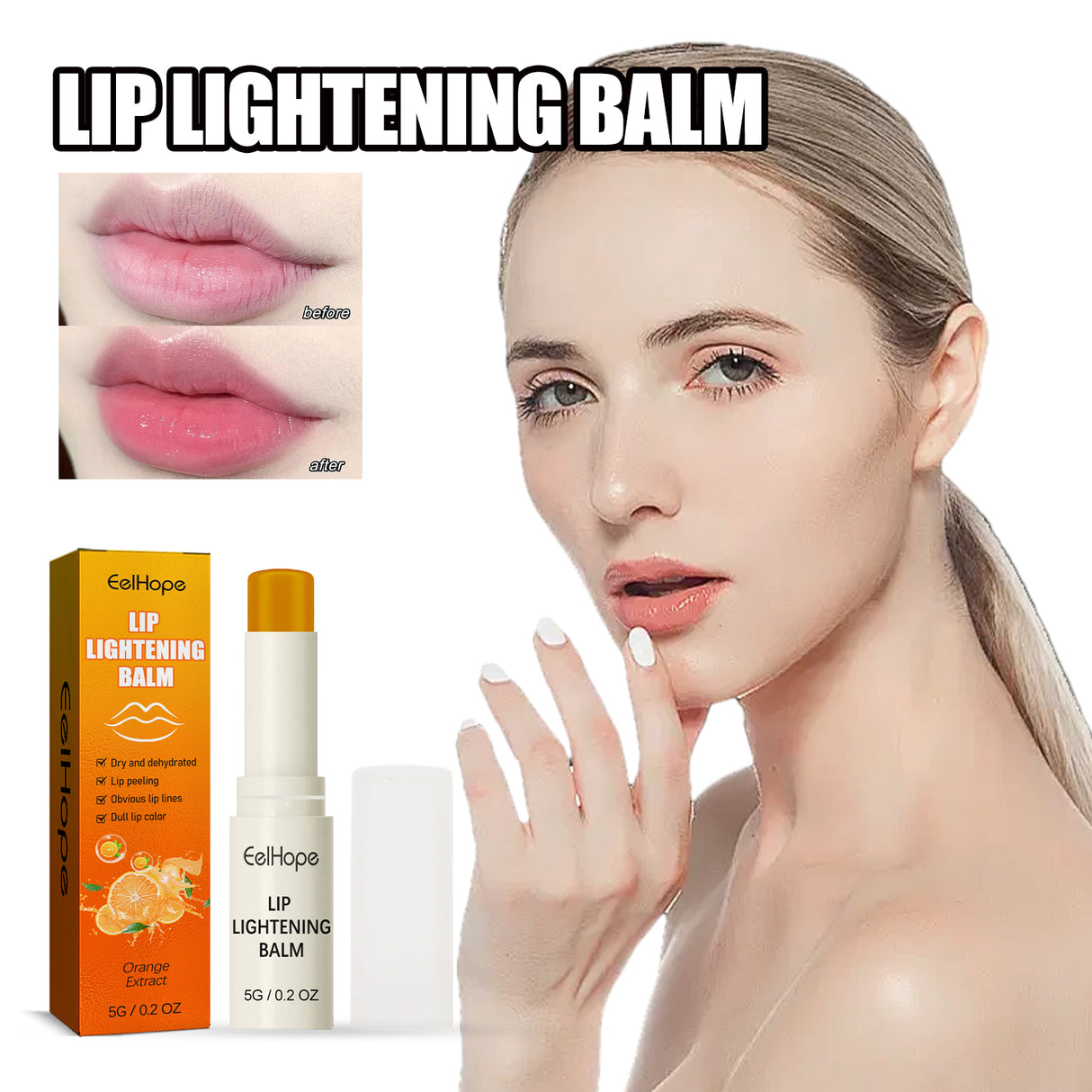Orange Moisturizing Lip Balm Moisturizes, Hydrates, Removes Dead Skin, Prevents Dry And Cracked Lips - V.I.P Digital Presence